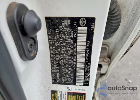 2013 Toyota Camry Le z USA, uszkodzony, nr VIN 4T4BF1FKXDR307567